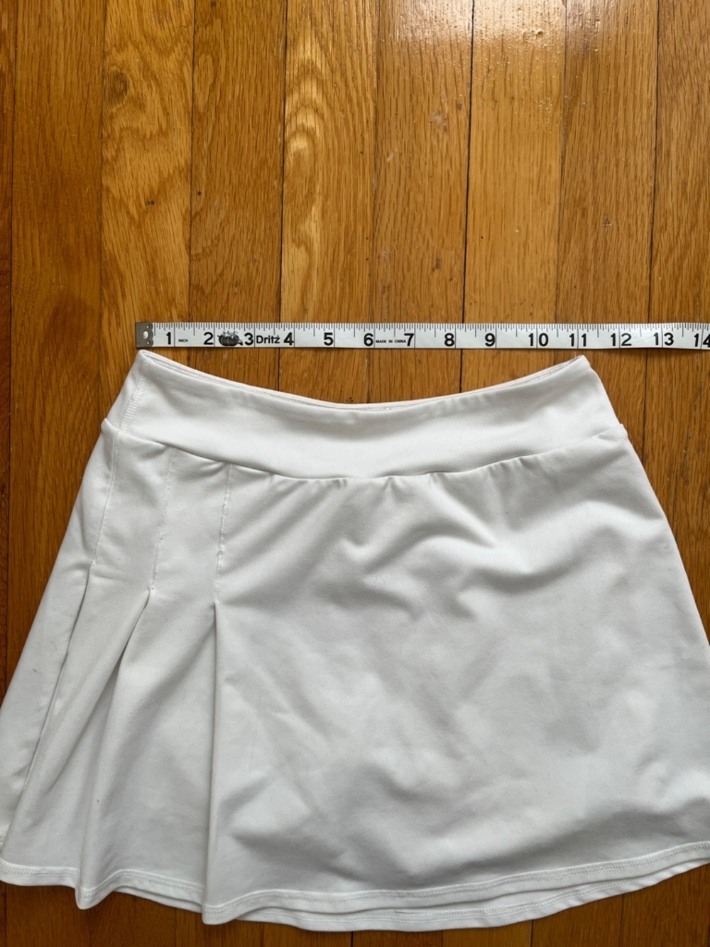 Z by Zella Girls Size L 10 / 12 White Tennis Cheer Skirt with Built in Shorts - Picture 10 of 10